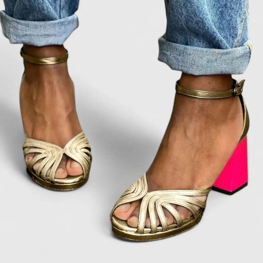 Ankle Strap Heel Sandals-Valenira