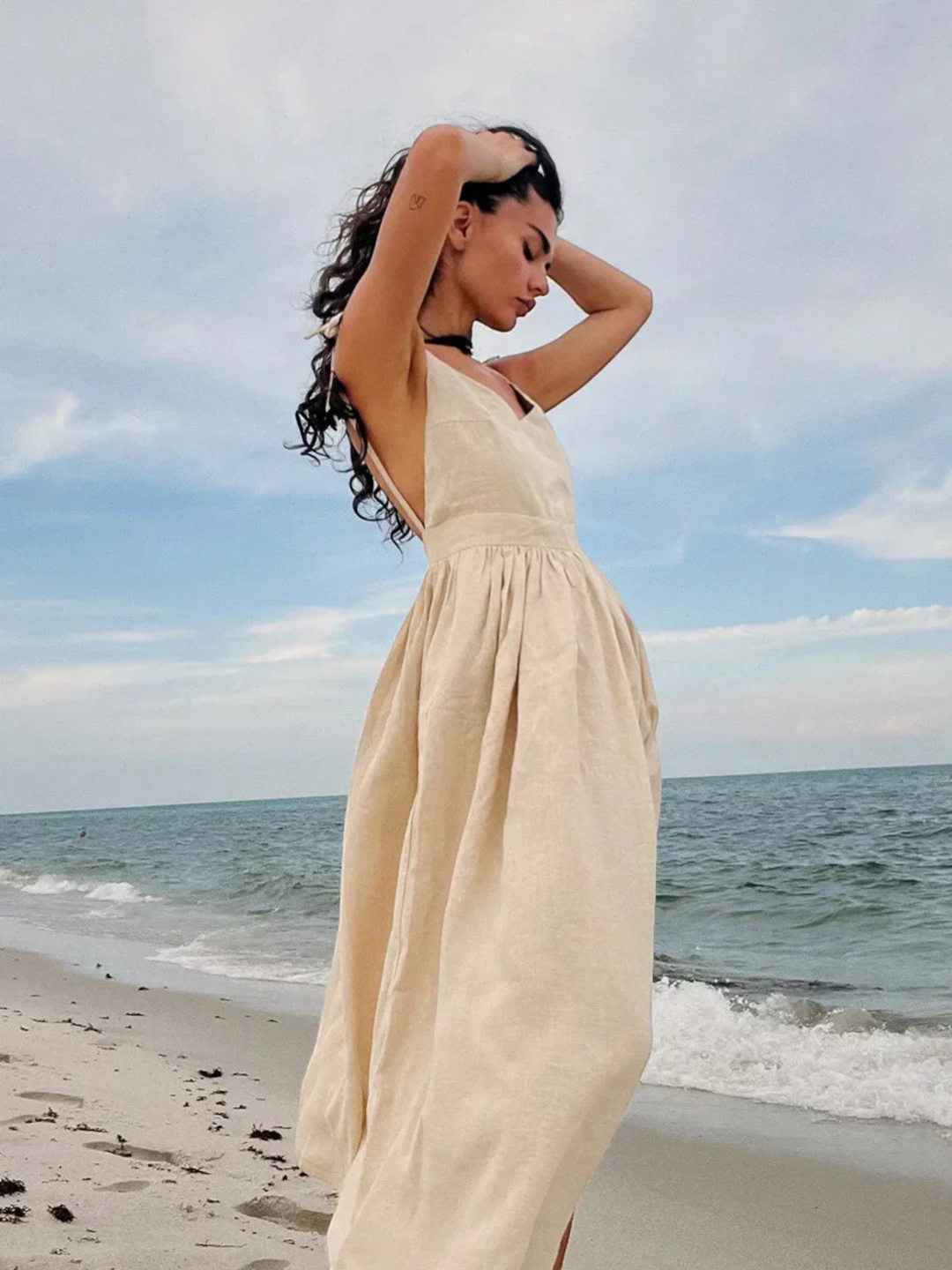 Backless Maxi Dress for Women, Open Back Long Sundress, Sexy Going Out Date Night Valenira Backless Maxi Dress for Women, Open Back Long Sundress, Sexy Going Out Date Night Valenira
