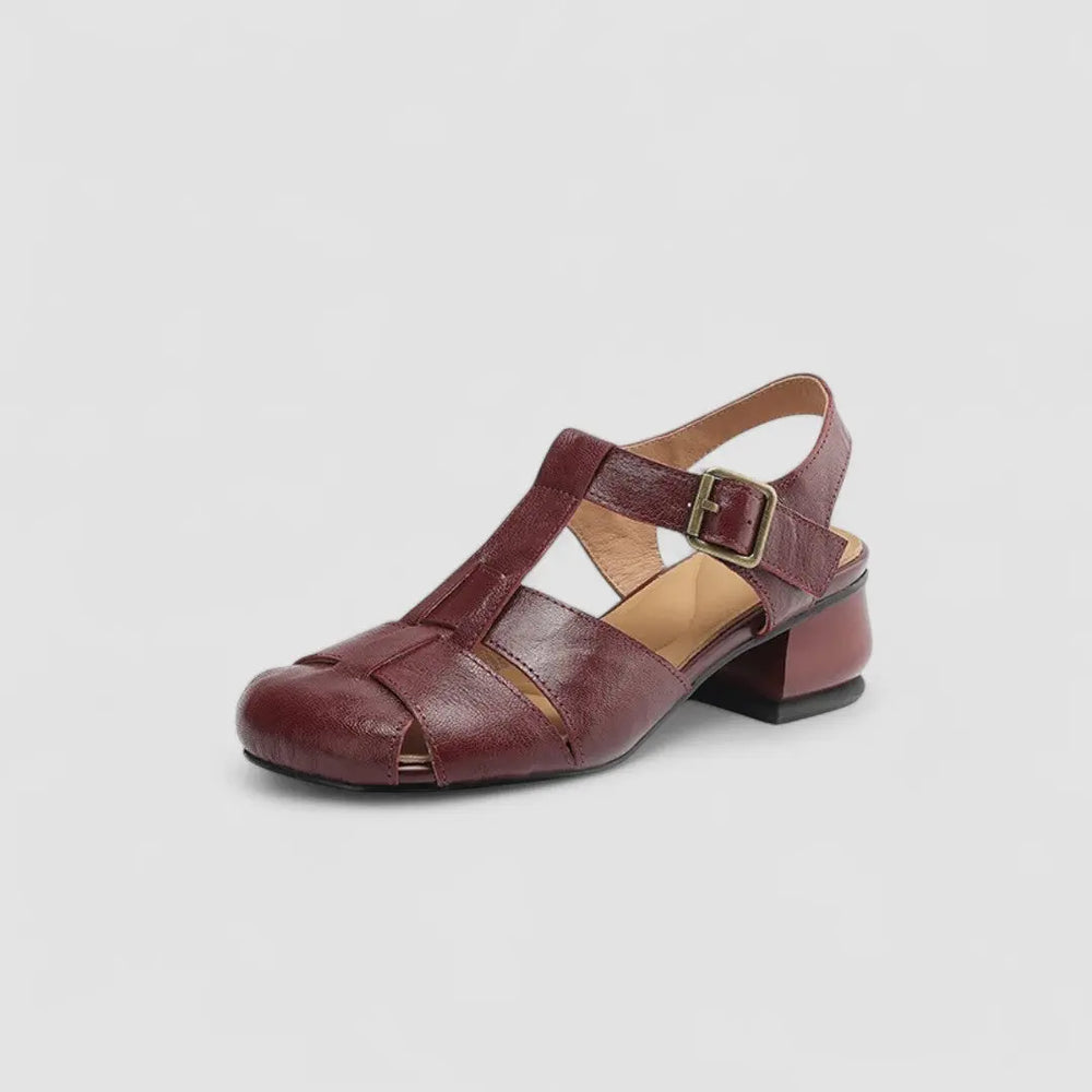 Block Heel Mary Janes-Valenira