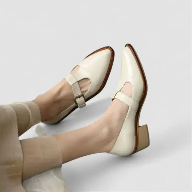 Block Heel Mary Janes-Valenira