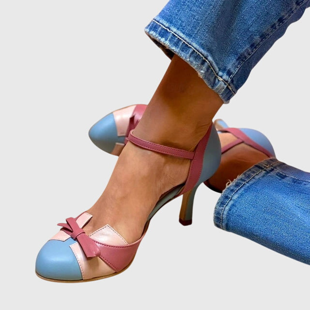 Colorblock Bow Heels-Valenira