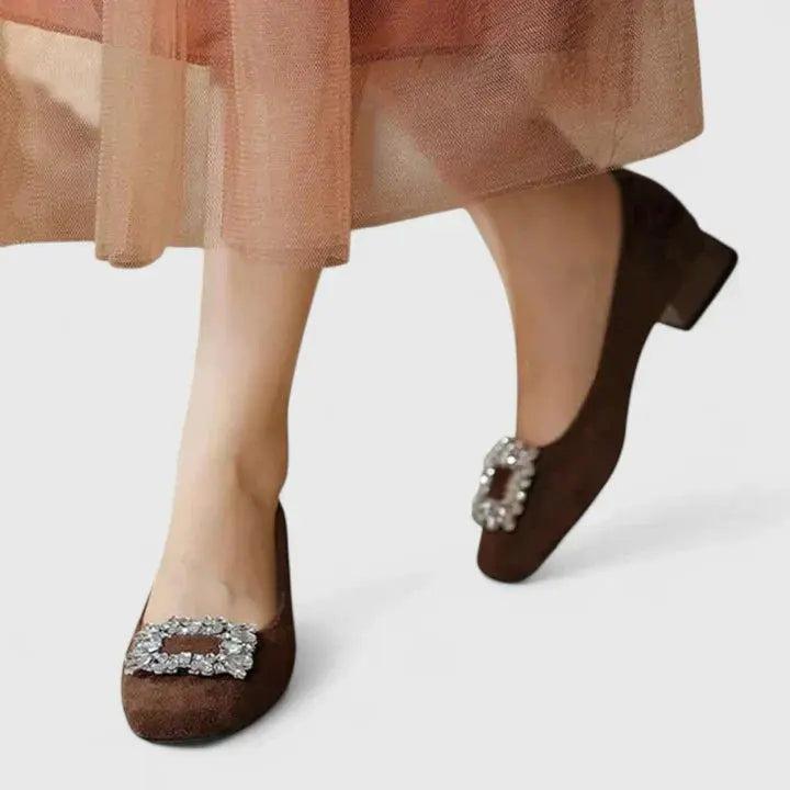 Crystal Buckle Pumps-Valenira