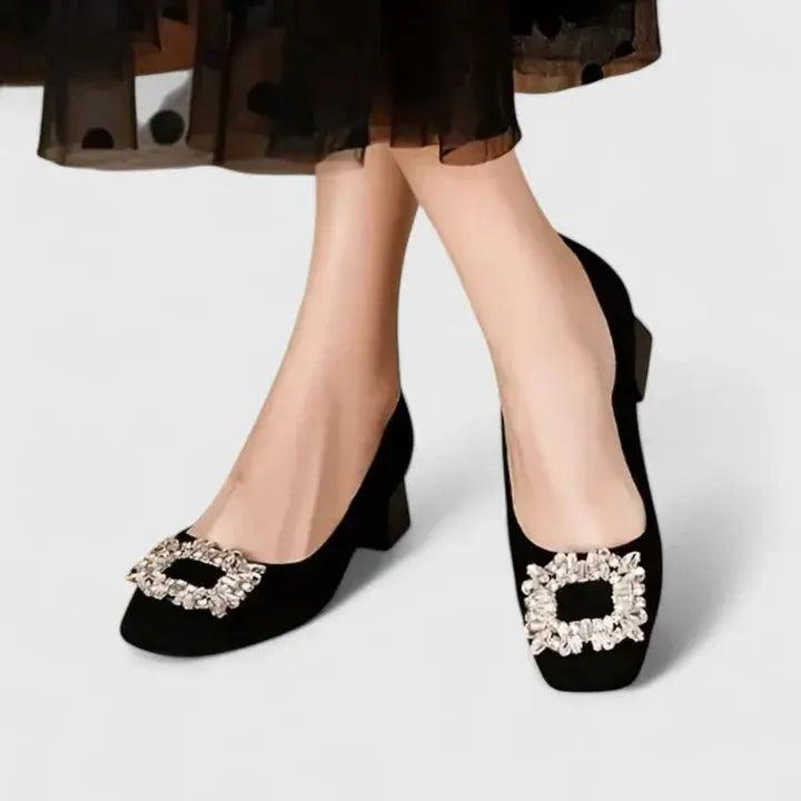Crystal Buckle Pumps-Valenira