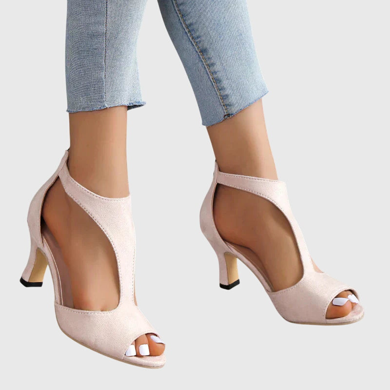 Cutout Heel Sandals-Valenira