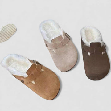 Shearling Lined Buckle Clogs