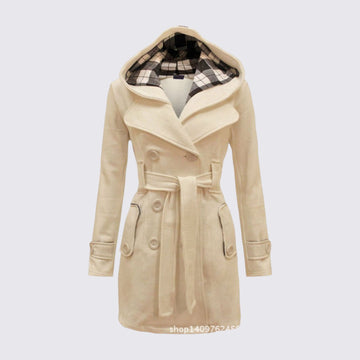 Hooded Belted Trench Coat
