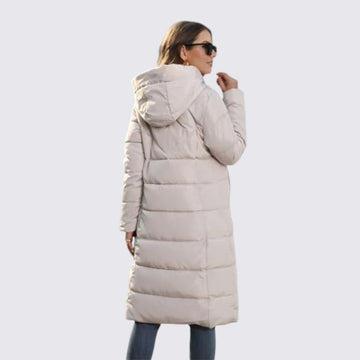 Long Quilted Hooded Puffer Coat