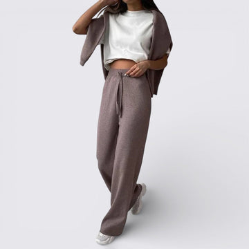 Mock Neck Knit Two Piece Set