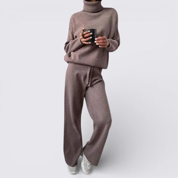 Mock Neck Knit Two Piece Set