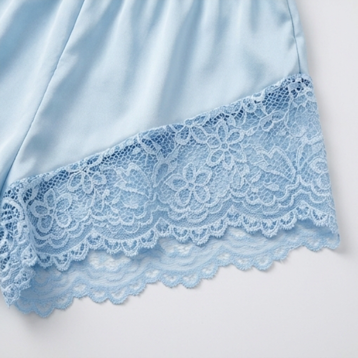 Satin Lace-Bust Cami Set