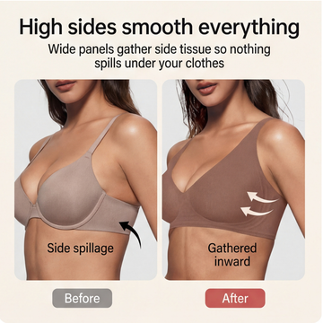 High-Side Deep-V Wireless Bra
