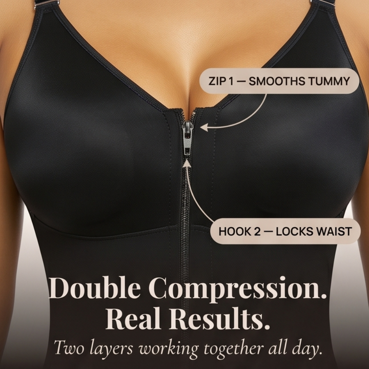 Front-Zip Shaping Bodysuit