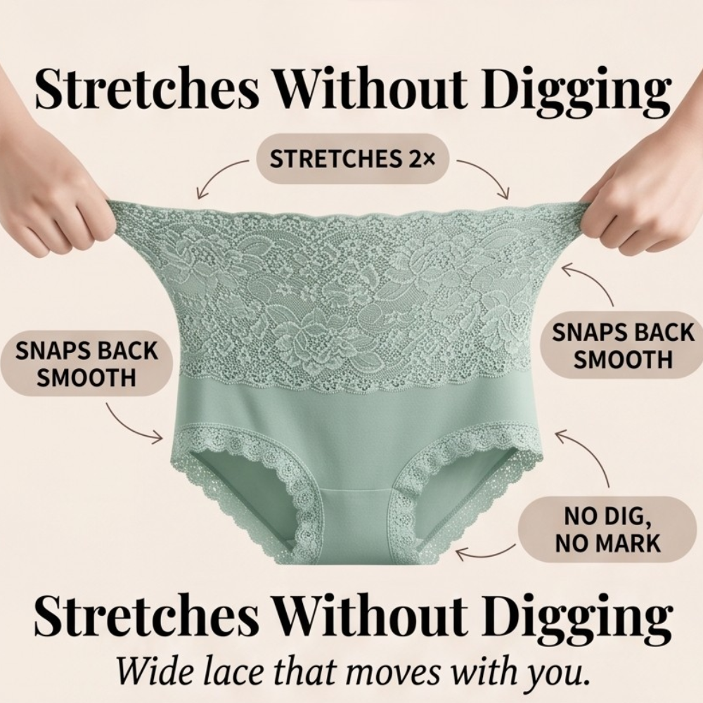 Cotton Lace-Band Briefs 3-Pack