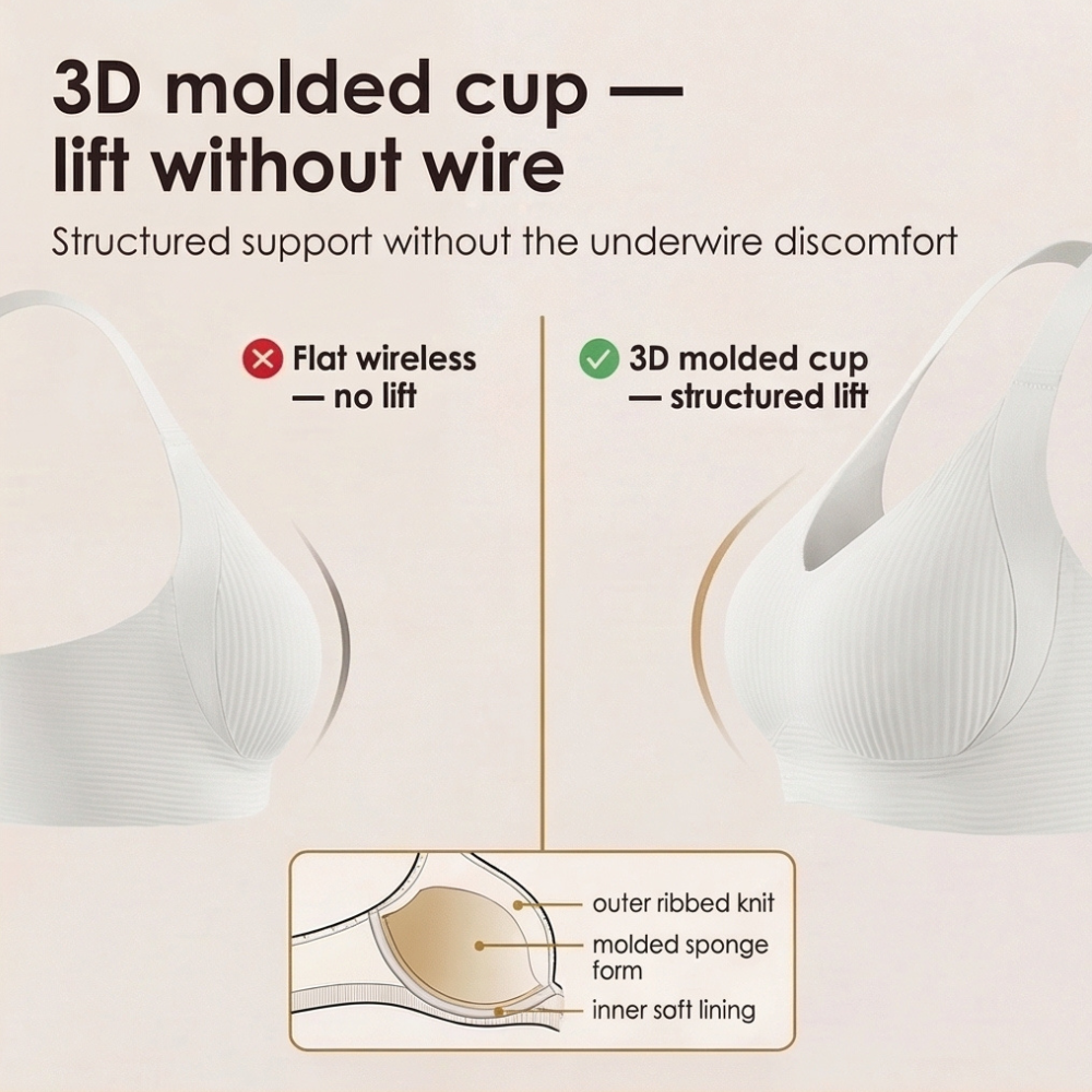 3D Moulded Cup Wireless Bra