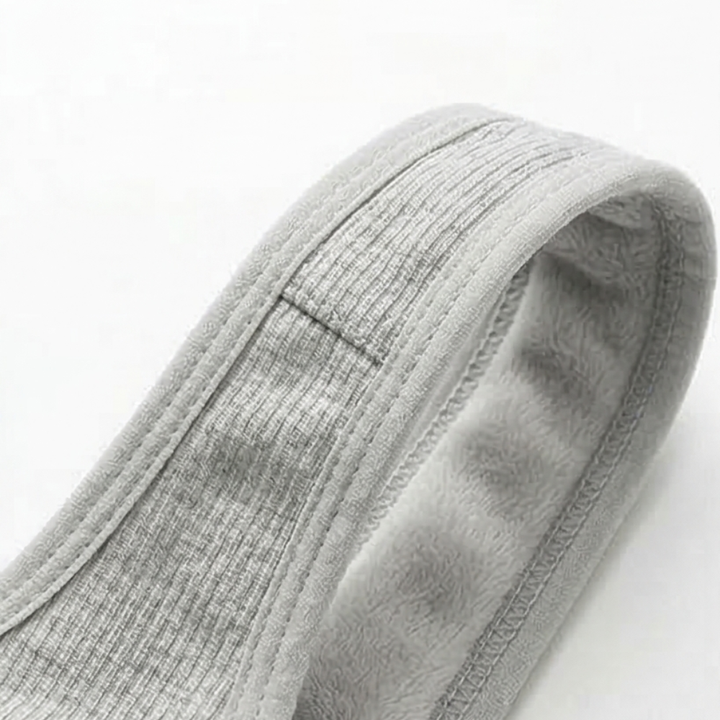Front-Close Ribbed Cotton-Lined Bra