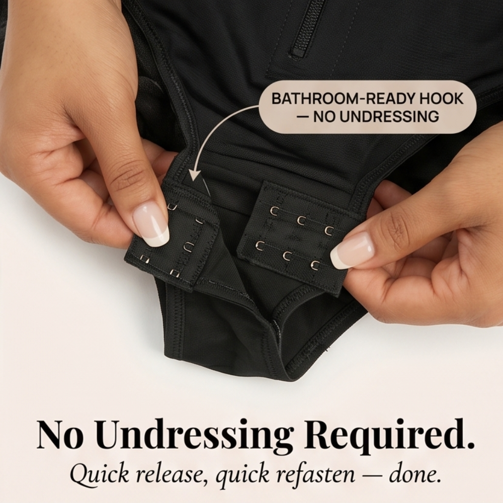 Front-Zip Shaping Bodysuit