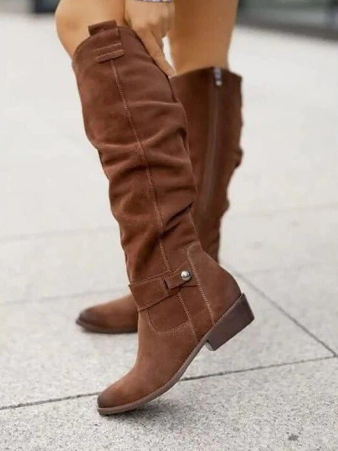 Knee-High Slouch Boots-Valenira