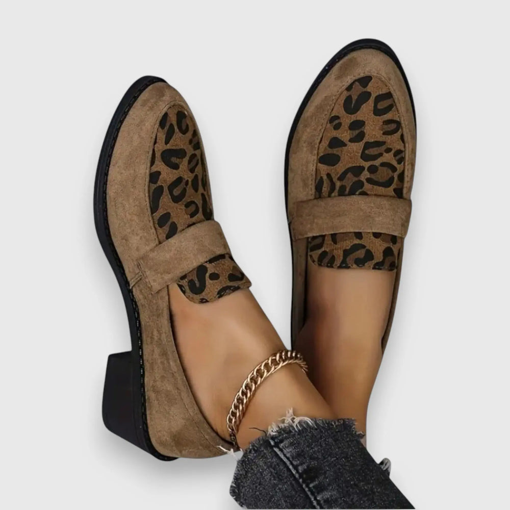Leopard Print Loafers-Valenira