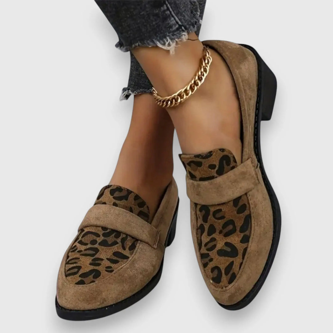 Leopard Print Loafers-Valenira
