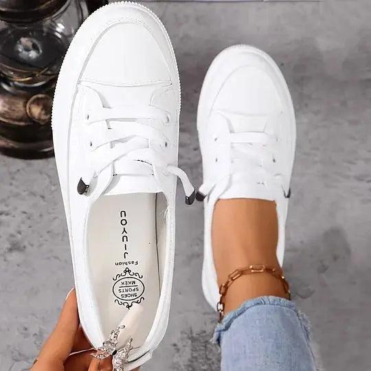 Platform Lace-Up Sneakers-Valenira