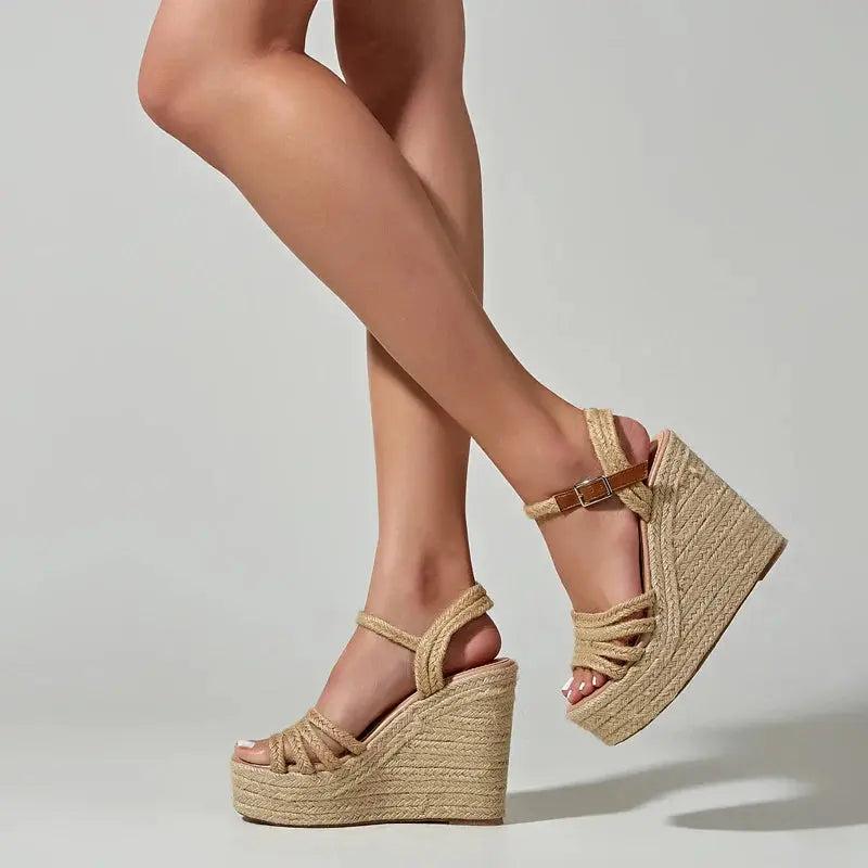 Platform Wedge Sandals-Valenira
