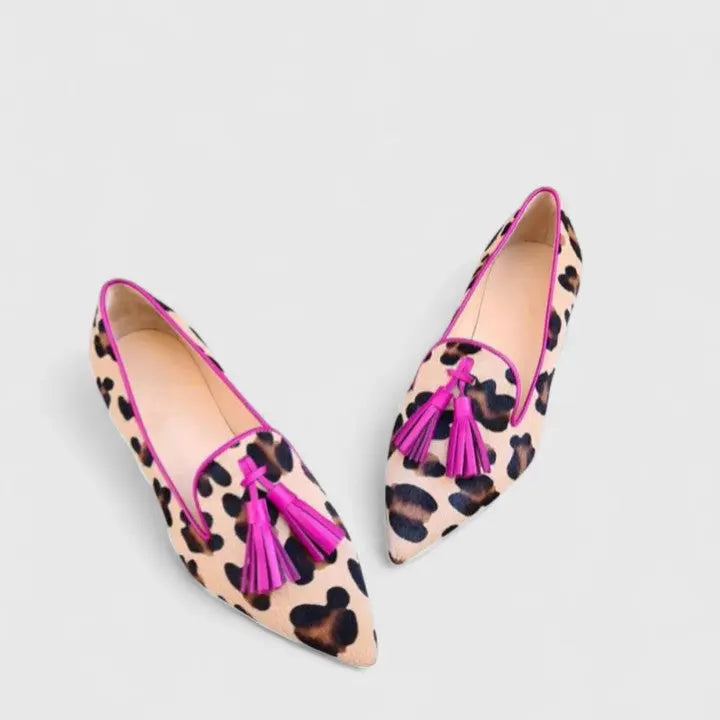 Pointed-toe Tassel Loafers-Valenira