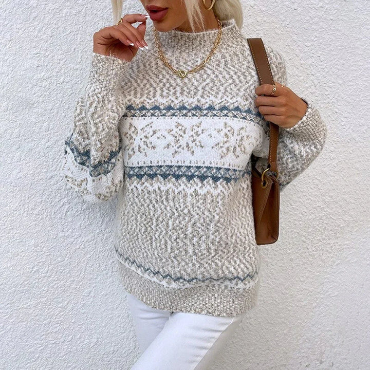 Snowflake Band Knit Sweater