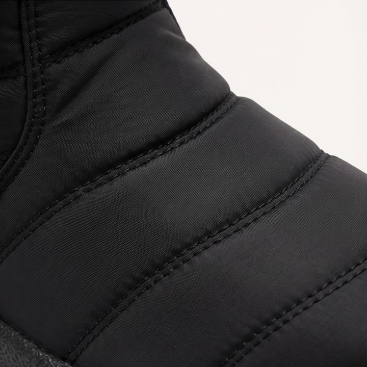 Quilted Fur Collar Winter Ankle Boots