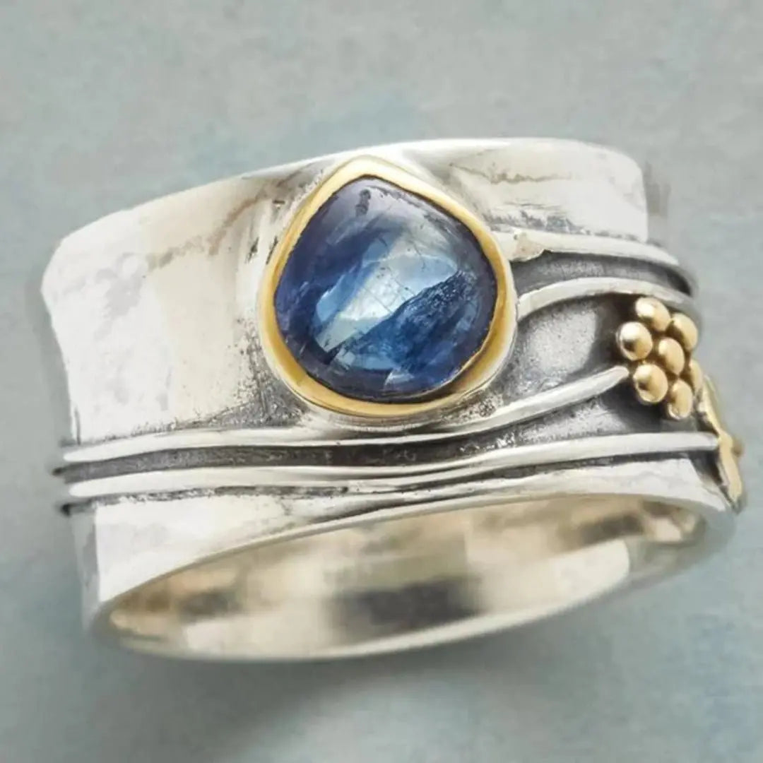 Vintage Blue Stone Ring-Valenira