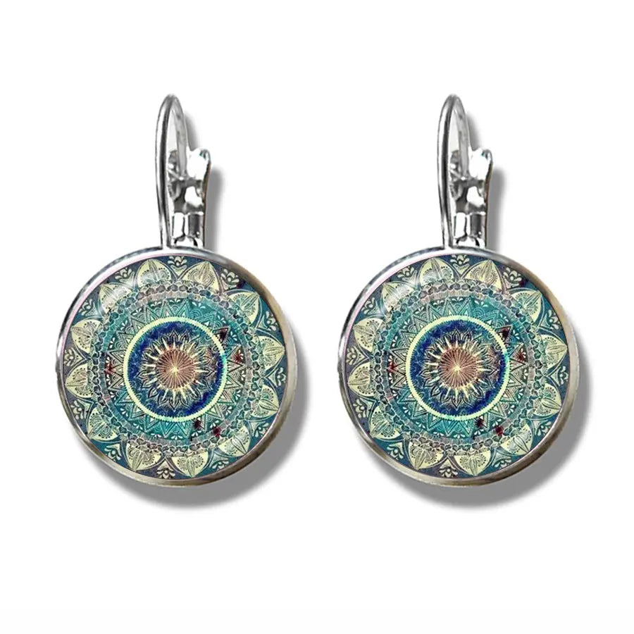 Vintage Rounded Mandala Earrings-Valenira