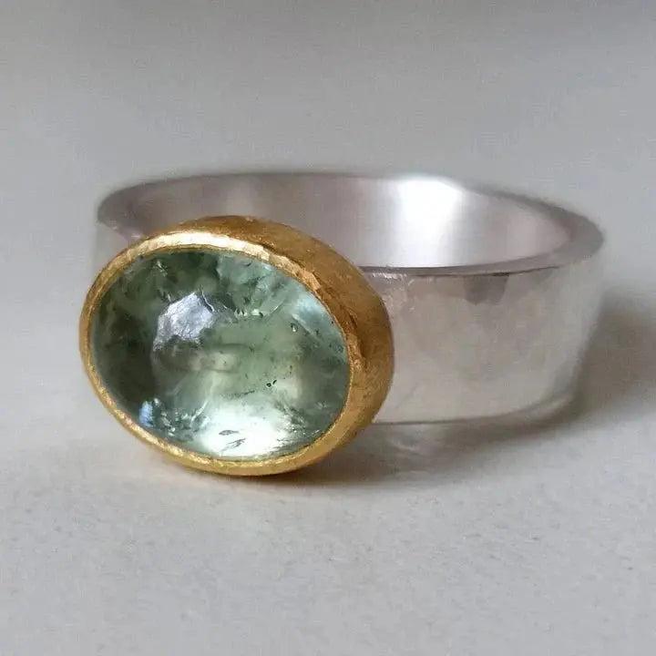 Vintage Rounded Stone Ring-Valenira
