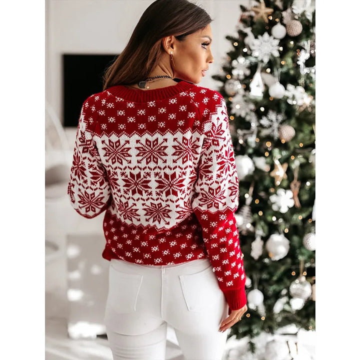 Nordic Snowflake Knit Sweater