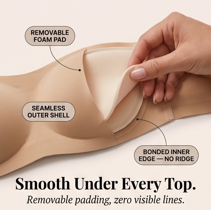 Crossover Back Strapless Bra