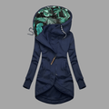 Asymmetric Zip Hooded Jacket in Black | Valenira