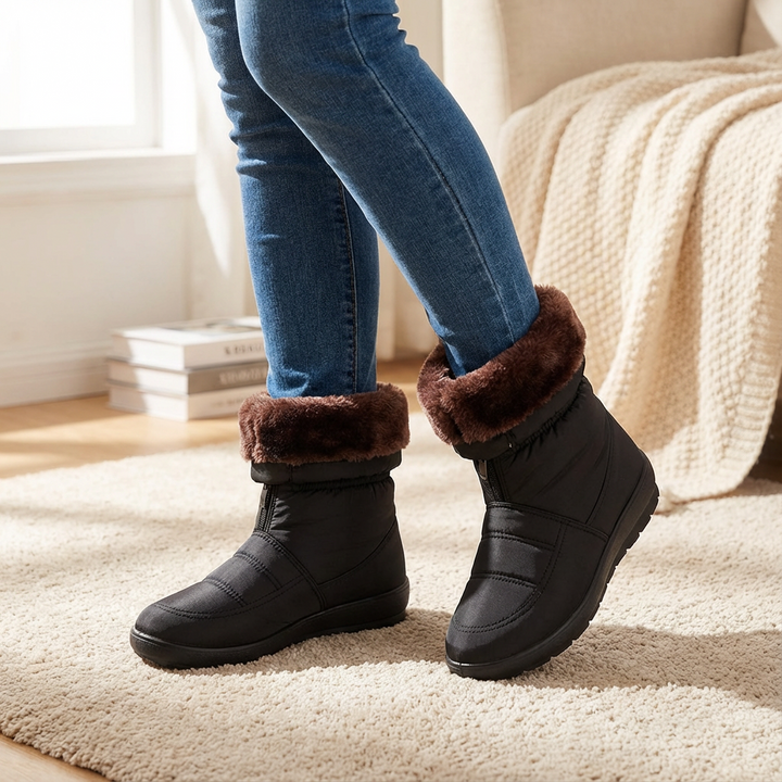 Waterproof Padded Mid Calf Winter Boots