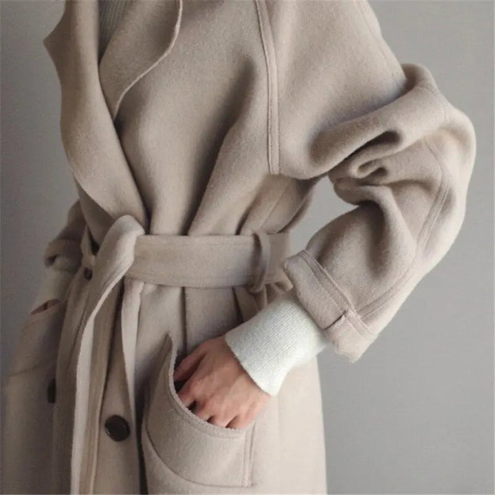 Belted Longline Coat | Valenira