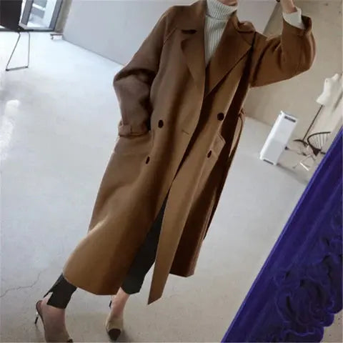 Belted Longline Coat | Valenira
