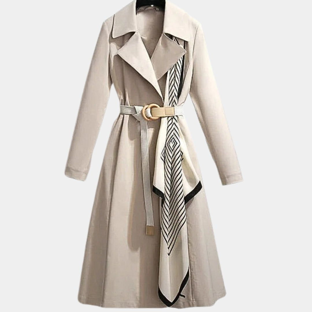 Belted Midi Trench Coat | Valenira