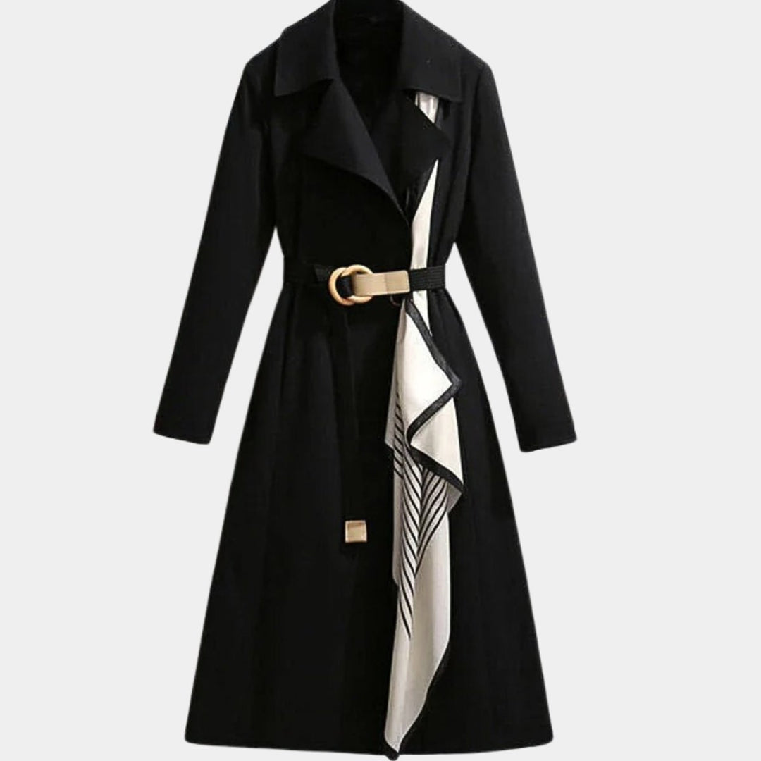 Belted Midi Trench Coat | Valenira