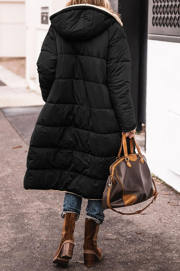 Reversible Faux Shearling Longline Coat