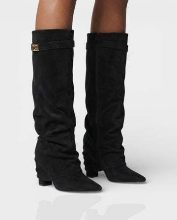 Slouchy Foldover Knee Boots