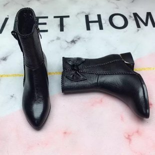 Bow Detail Ankle Boots | Valenira