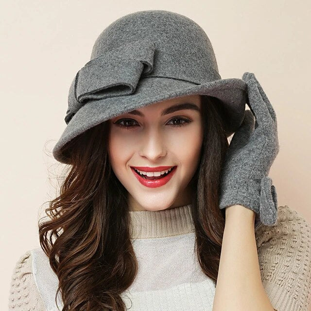 Bow Trim Cloche Hat | Valenira