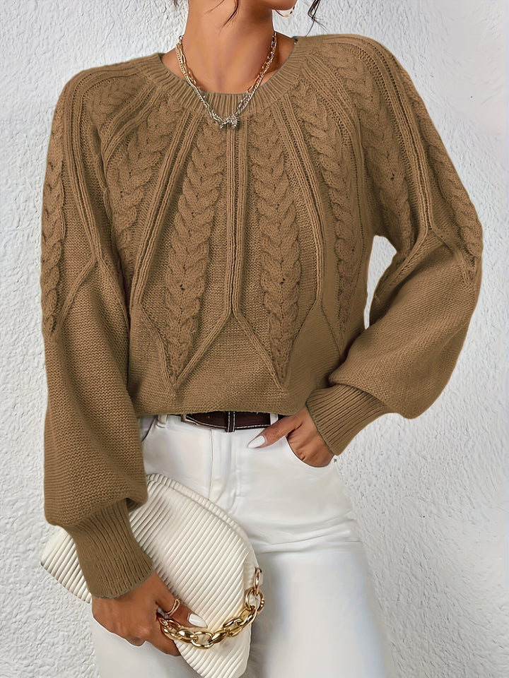 Braided Cable Knit Sweater | Valenira
