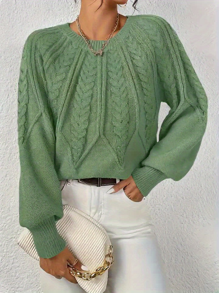 Braided Cable Knit Sweater | Valenira