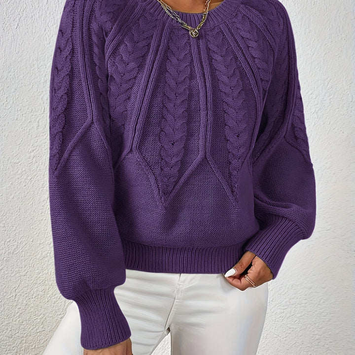 Braided Cable Knit Sweater | Valenira