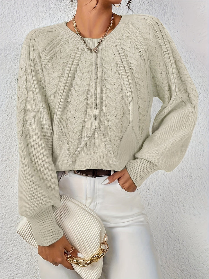 Braided Cable Knit Sweater | Valenira
