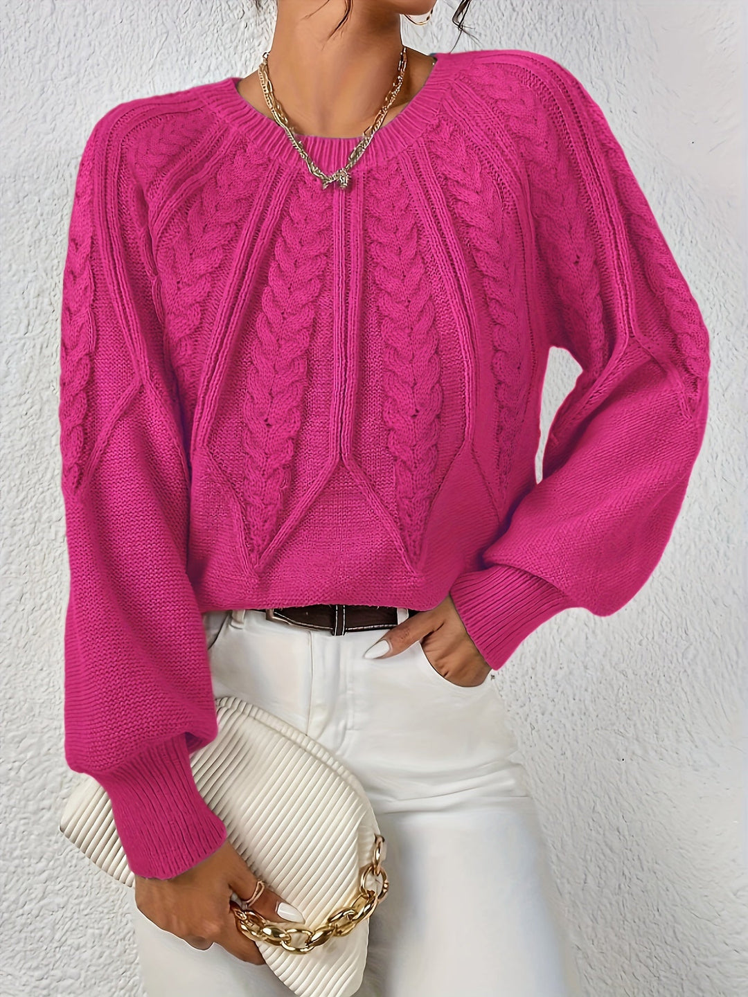 Braided Cable Knit Sweater | Valenira