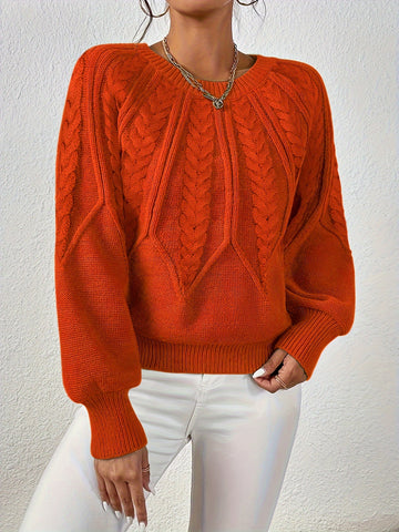 Braided Cable Knit Sweater