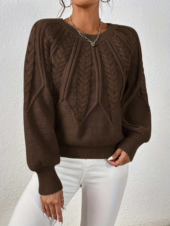 Braided Cable Knit Sweater | Valenira